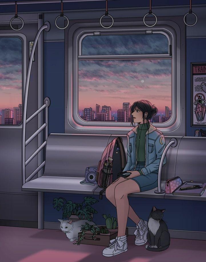 Anime Train Art