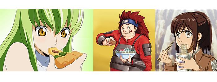 Anime Characters Eating