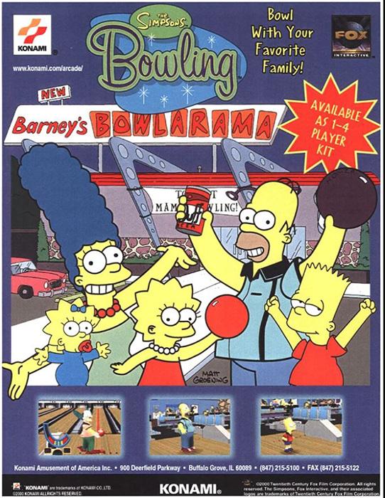 The Simpsons Bowling (Arcade, 2000)